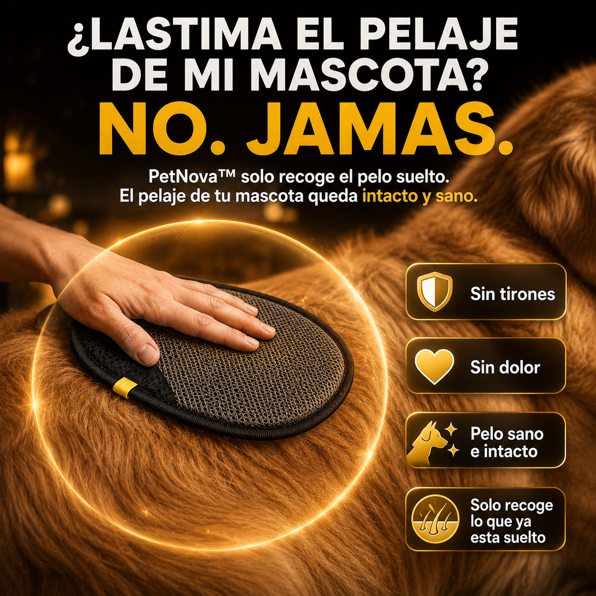 No. Solo recoge el pelo que ya esta suelto.
