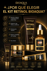 Kit Skincare Retinol 5 PZS Bioaqua | Rutina Completa Anti-Aging