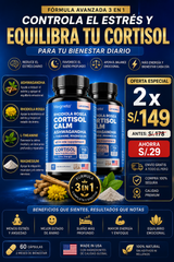 Megneta™ Cortisol Calm 60 cápsulas | Suplemento para el Estrés, Sueño Profundo y Equilibrio Hormonal