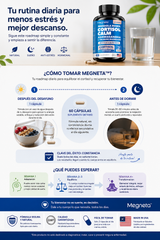 Megneta™ Cortisol Calm 60 cápsulas | Suplemento para el Estrés, Sueño Profundo y Equilibrio Hormonal